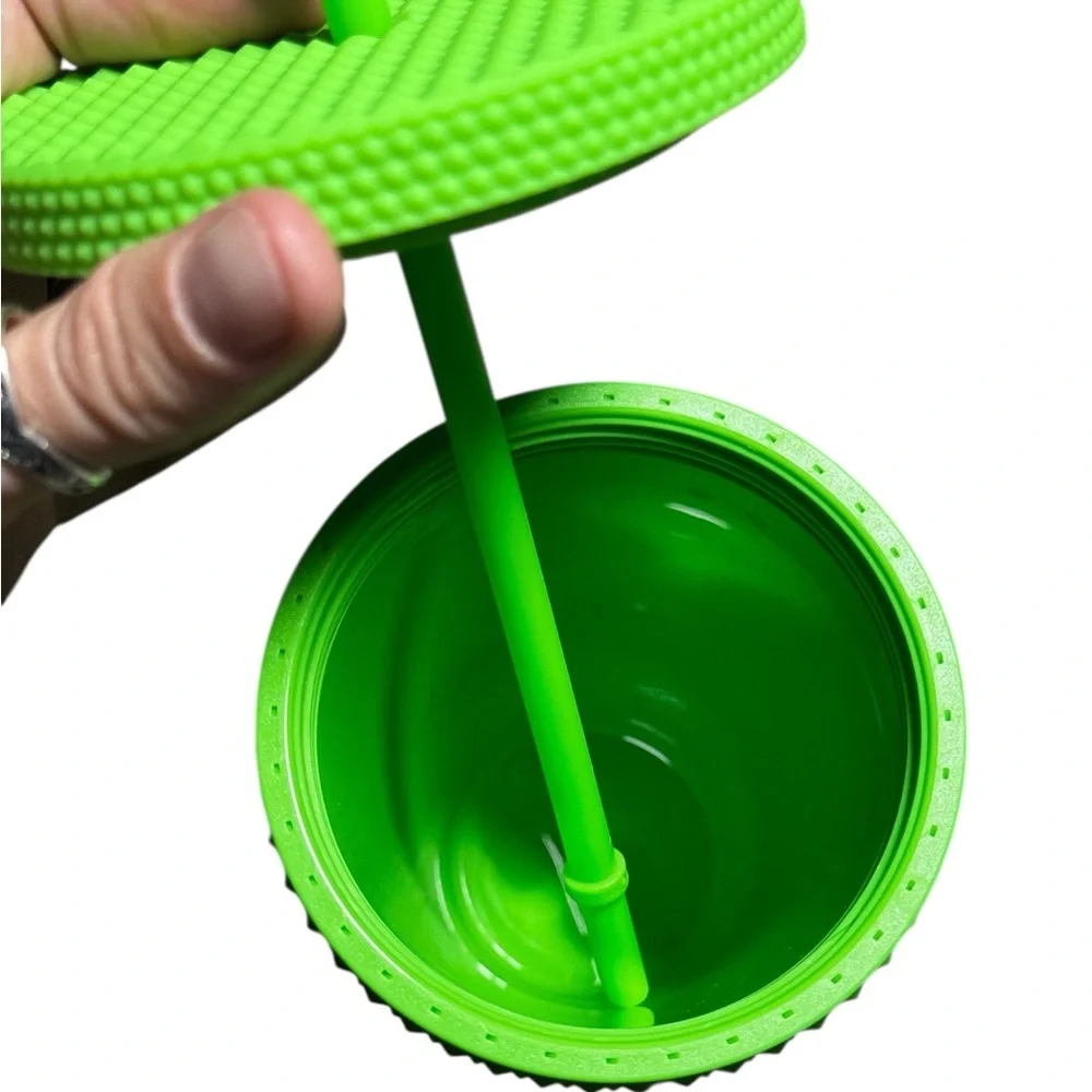 Starbucks Studded Tumbler‎ Grande 16oz Neon Green Cold Cup NWT
